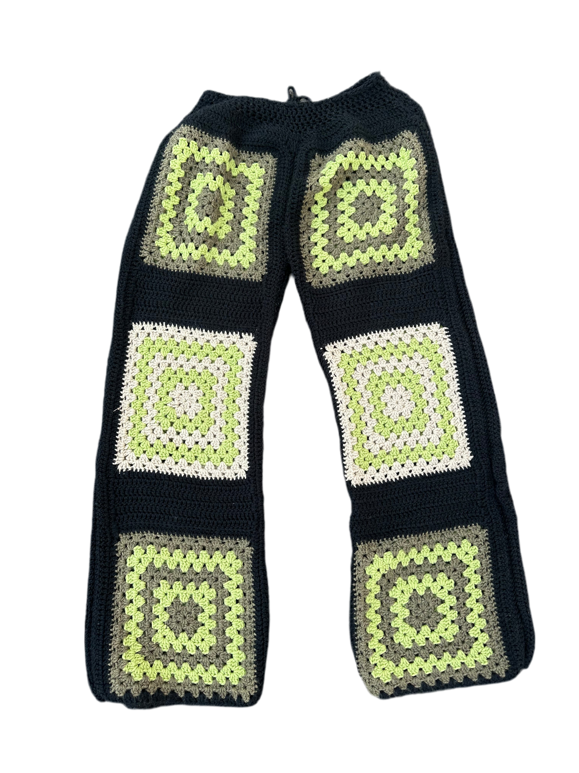 Hand Knitted Crochet long granny square pants