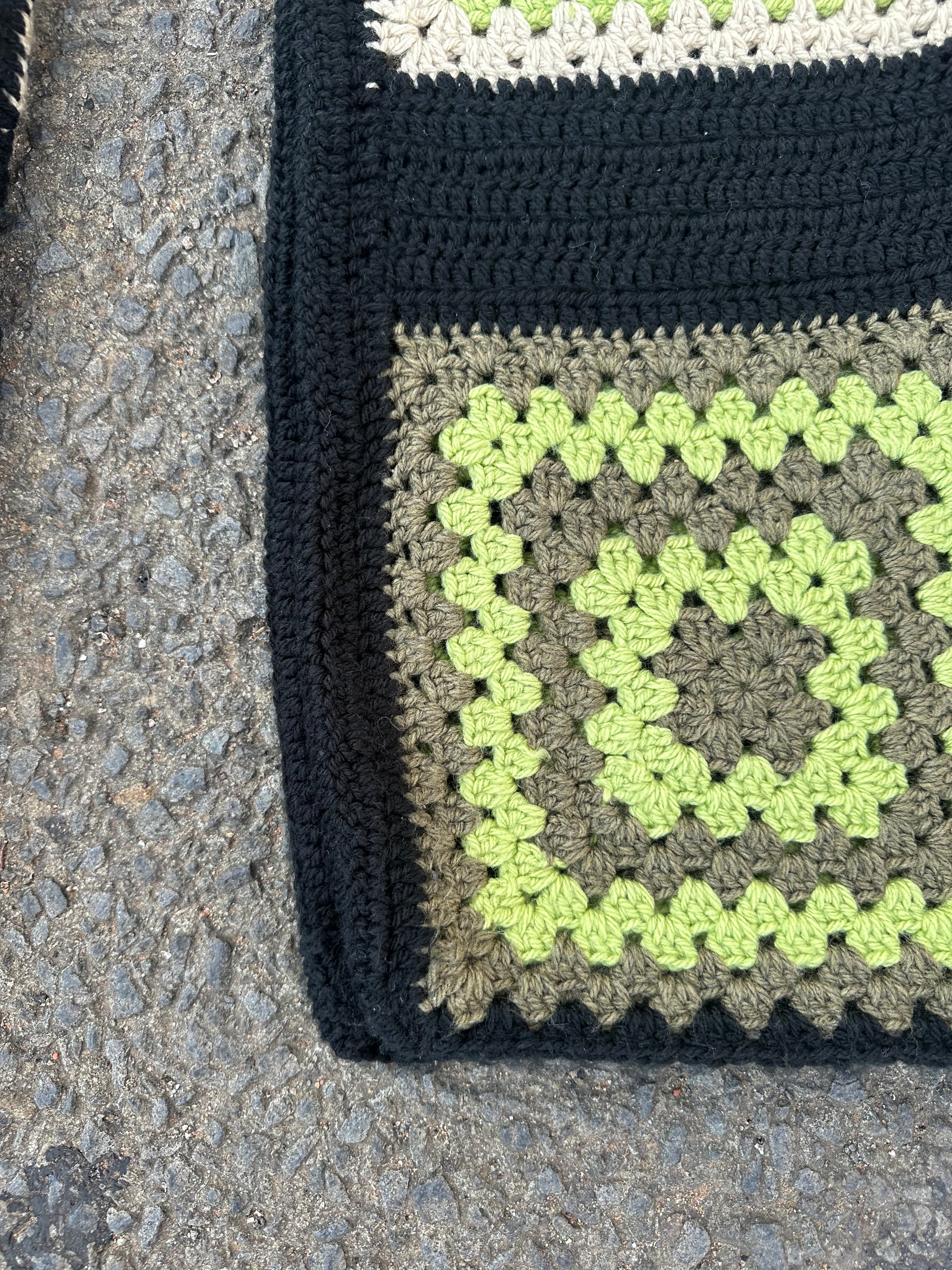 Hand Knitted Crochet long granny square pants