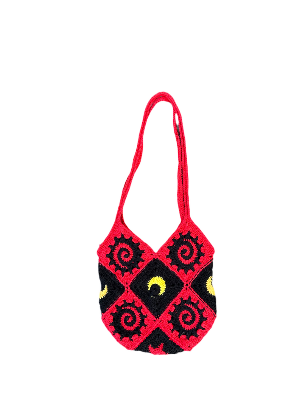 Hand knitted Crochet Moon bag